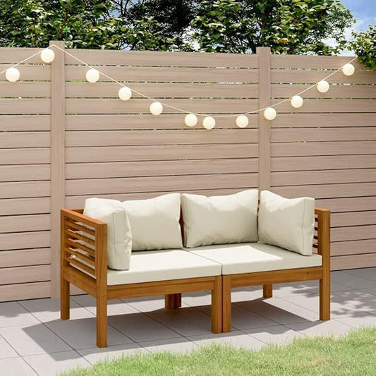 🌞 Cozy 2-Seater Outdoor Sofa 🛋️💛 Relax & Enjoy! 🌿